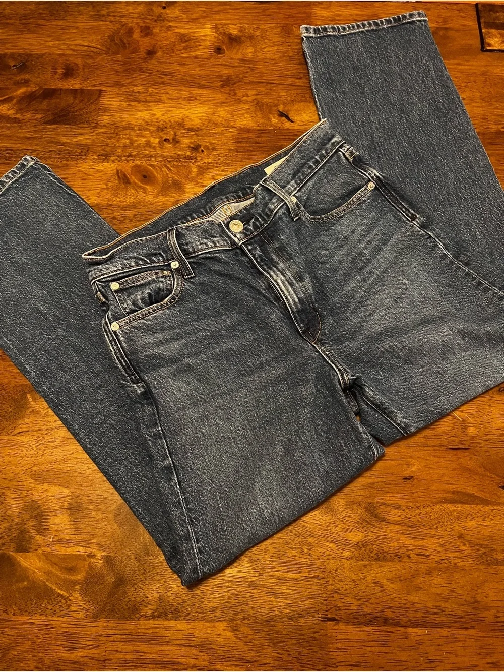 AYR The Lala Jeans Straight Leg True Story Medium Wash Womens 29S Minimalist